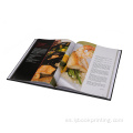 Libro de recetas de receta de portada laminada de libros de cocina de fondo duro